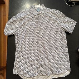 short sleeve button down party shirt. Good condition.